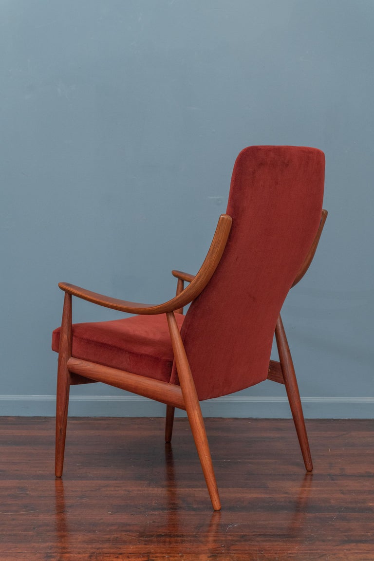 Upholstery Peter Hvidt & Orla Moregaard High Back Armchair For Sale