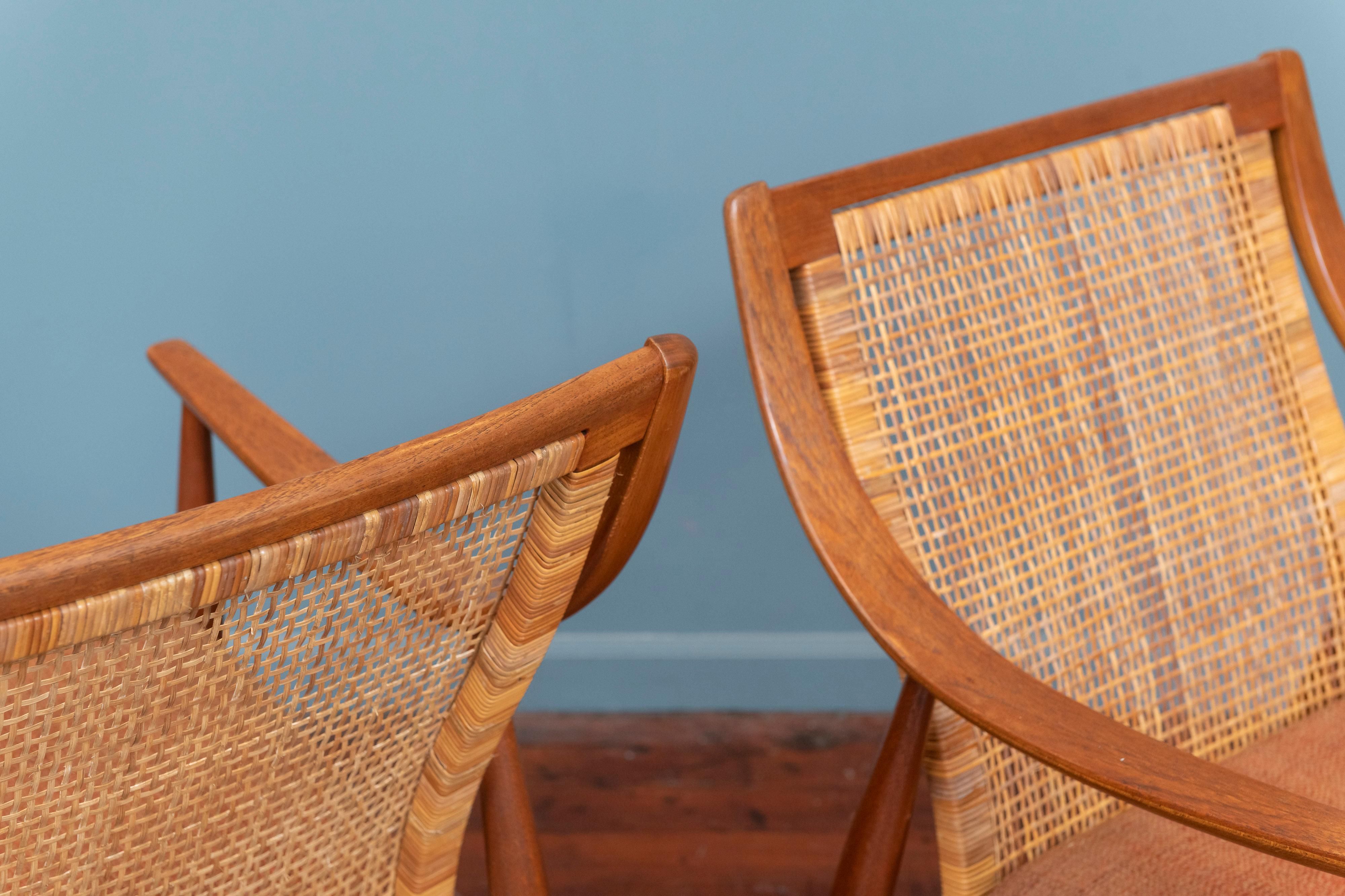 Scandinavian Modern Peter Hvidt & Orla Moregaard Lounge Chairs Used on the Mad Men TV Series For Sale