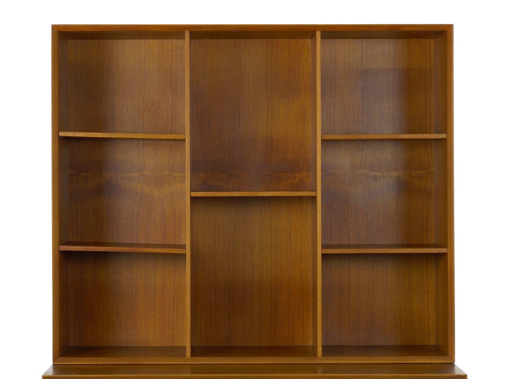 Peter Hvidt & Orla Mørlgaard for John Stuart Mid-Century Modern Bookcase Cabinet In Good Condition In Shippensburg, PA