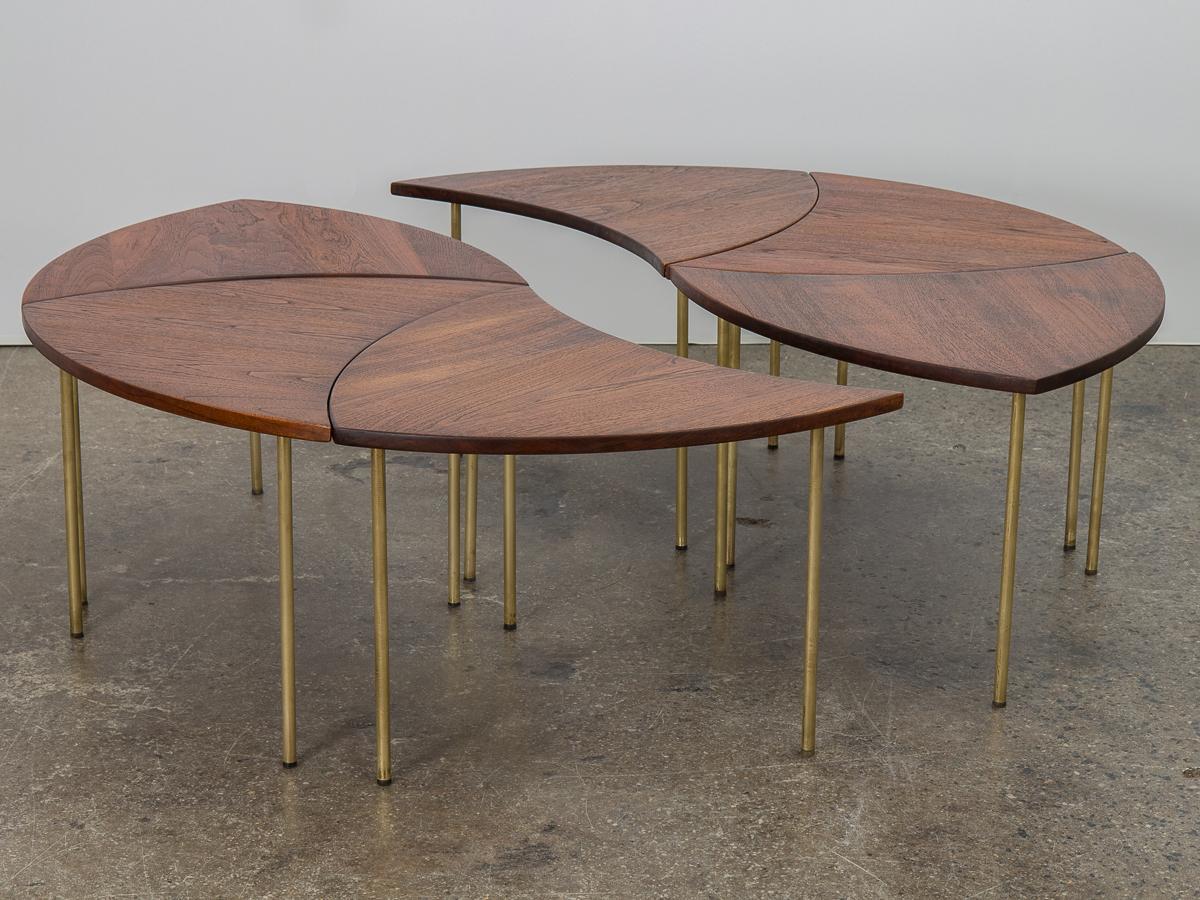 Mid-Century Modern Tables à roues « Spinwheel » Peter Hvidt en vente