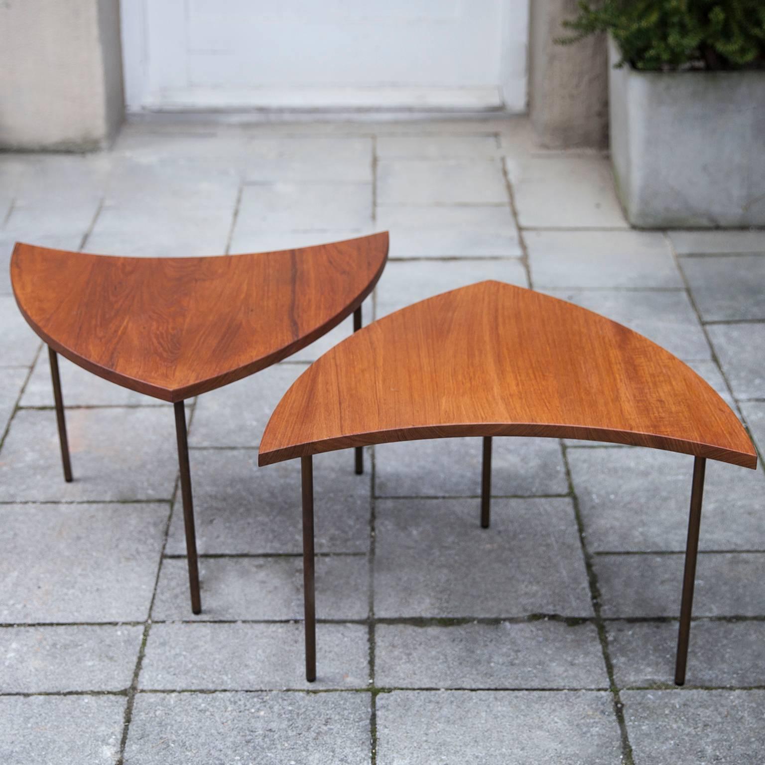 Peter Hvidt Segmented Teak Table Model 523 Set of Two In Excellent Condition In Munich, DE