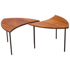 Peter Hvidt Segmented Teak Table Model 523 Set of Two
