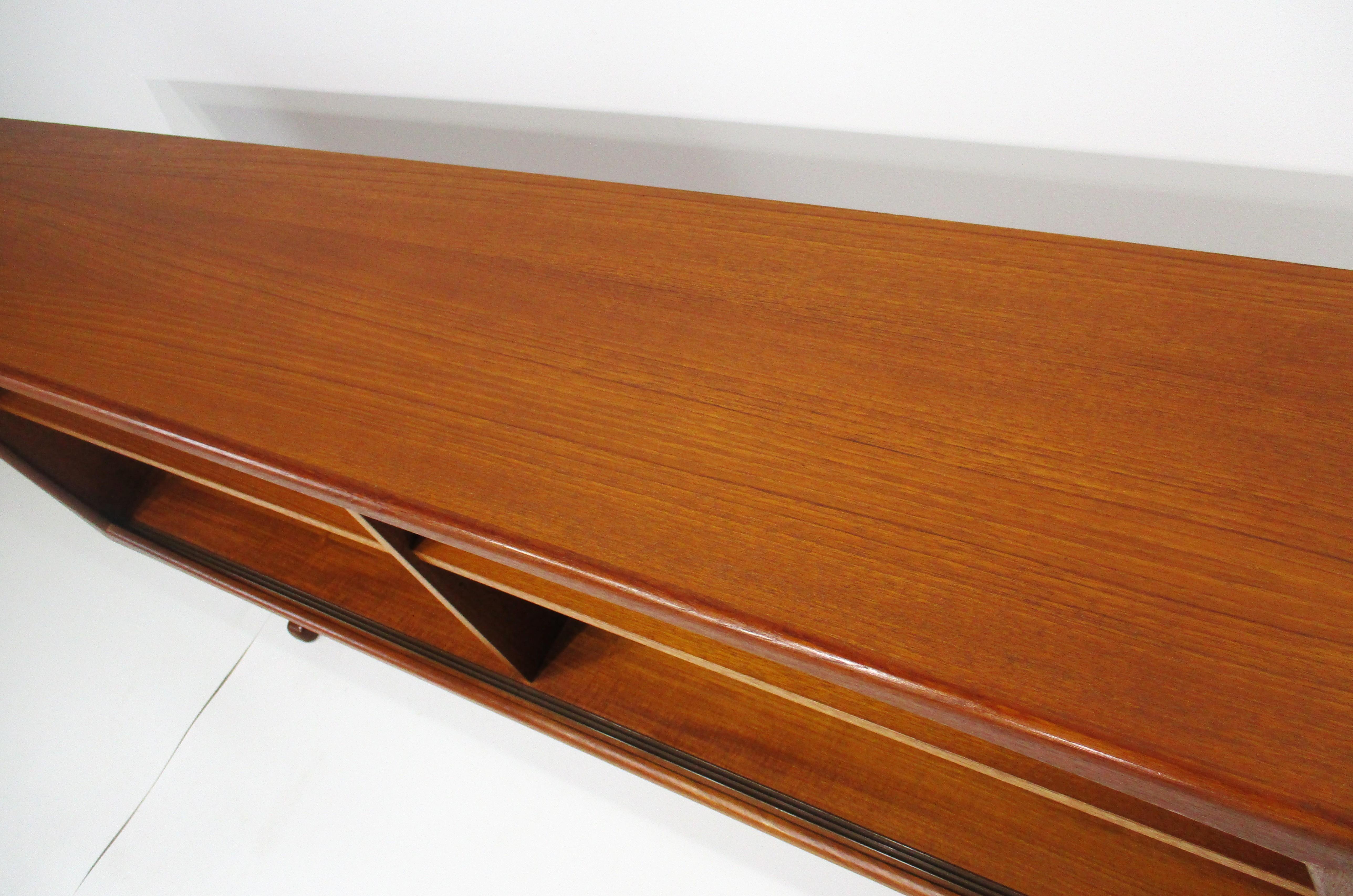 Peter Hvidt styled Teak / Glass Door Bookcase Denmark 3