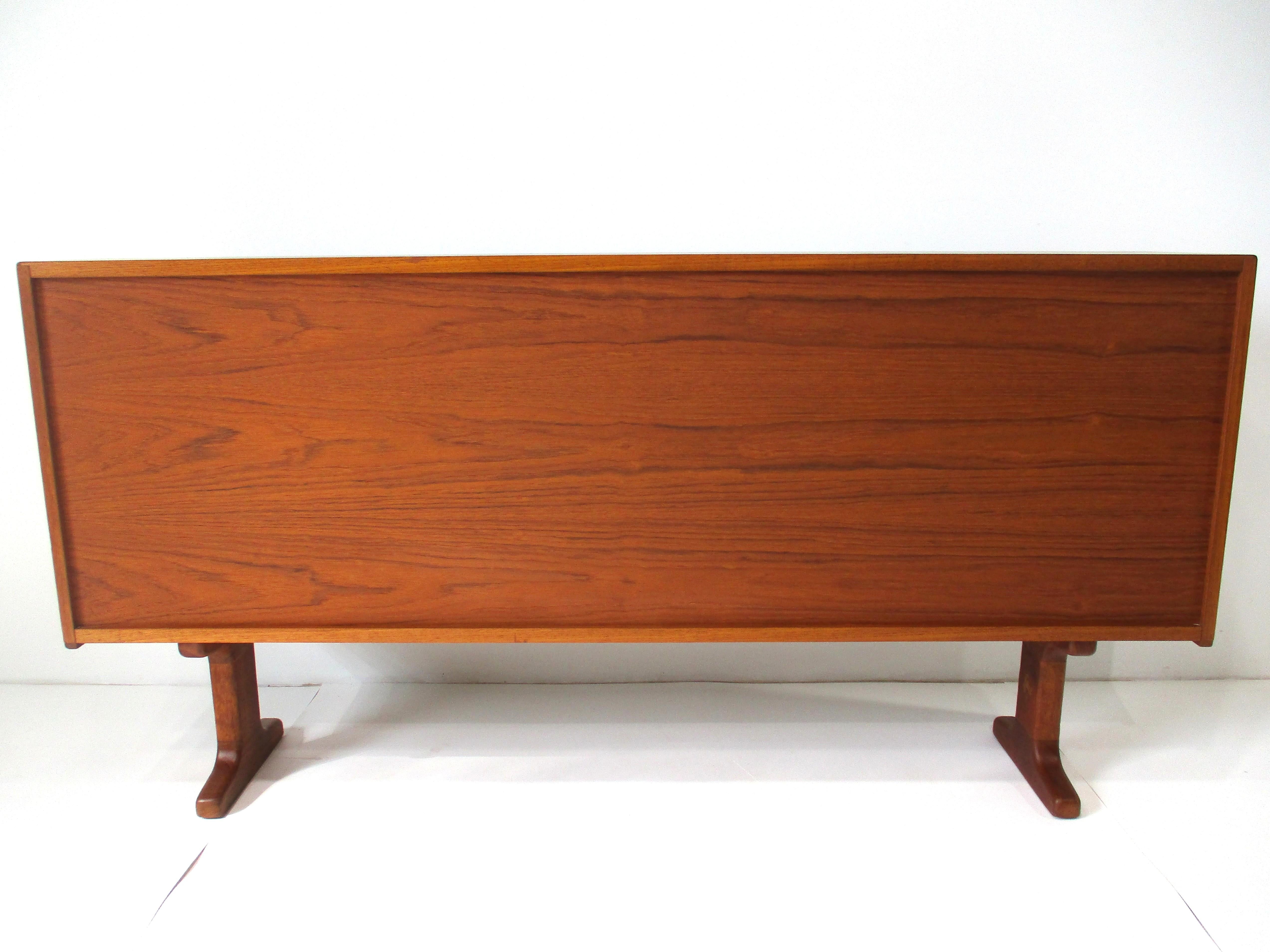Peter Hvidt styled Teak / Glass Door Bookcase Denmark 4