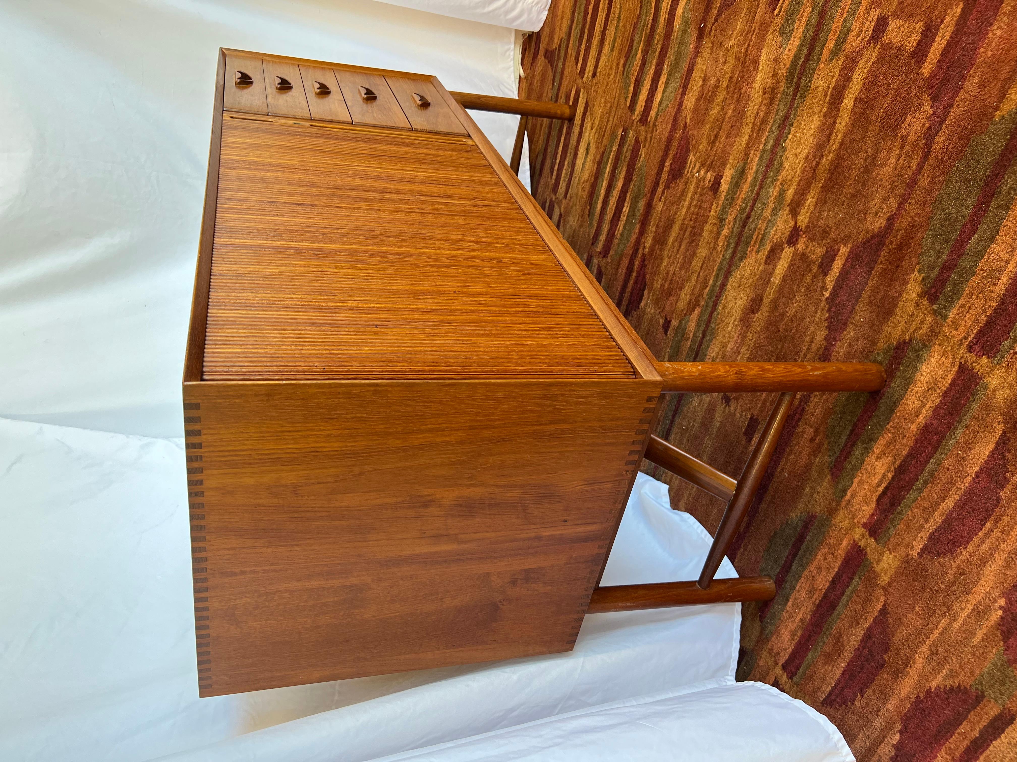 Mid-Century Modern Peter Hvidt Tambour Sideboard For Sale