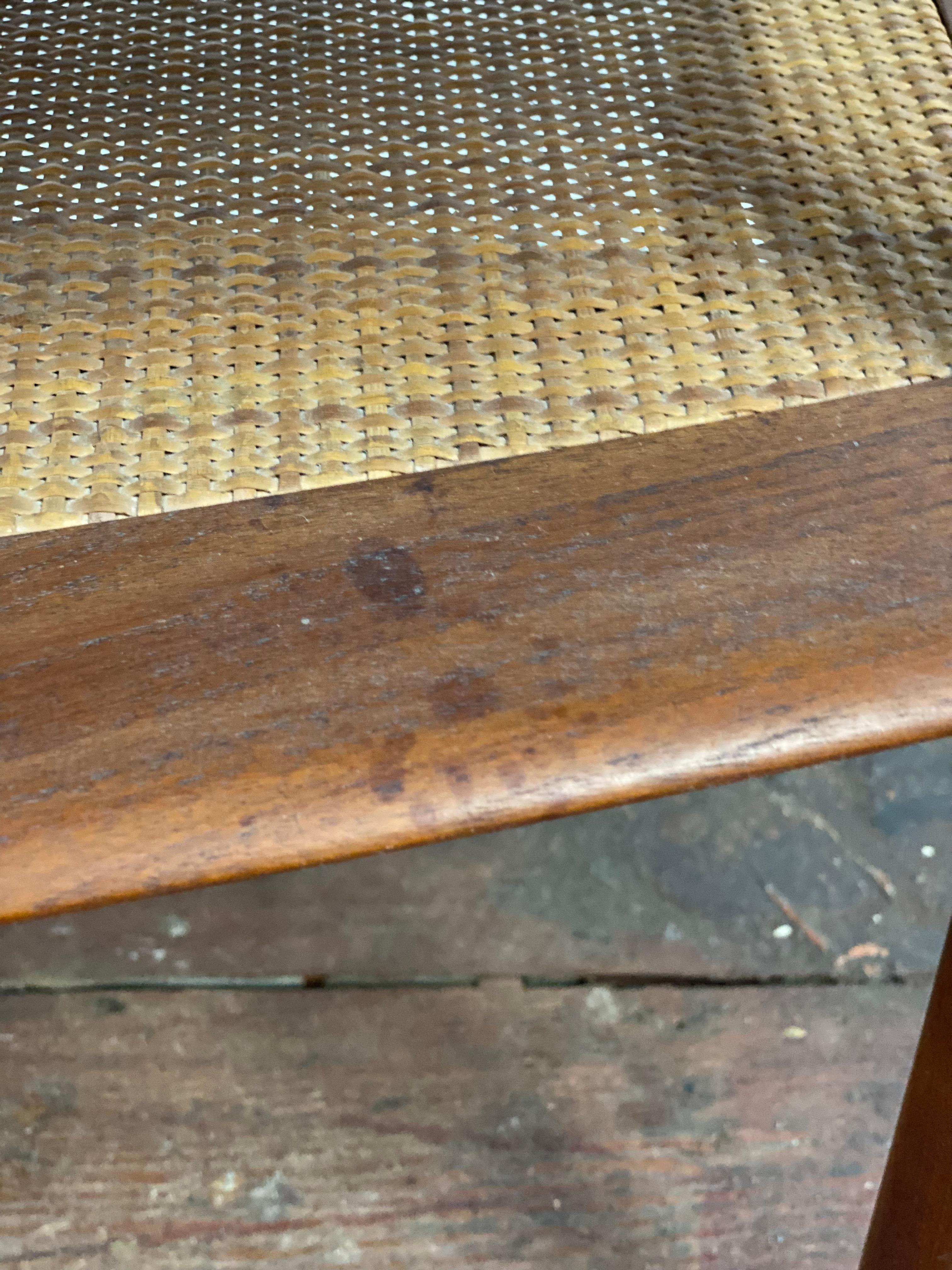 Peter Hvidt Teak and Cane End Tables for France & Son For Sale 9