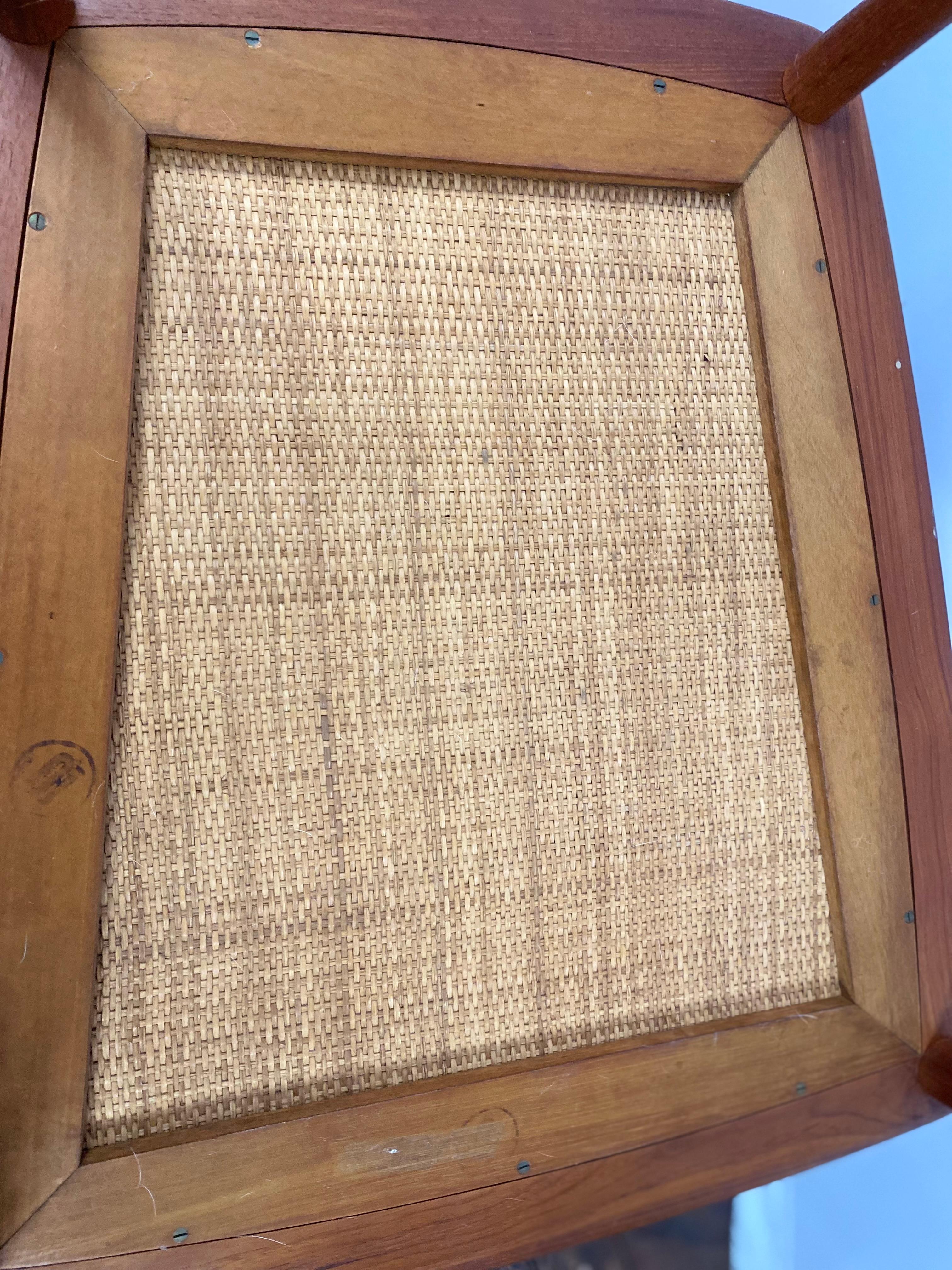 Peter Hvidt Teak and Cane End Tables for France & Son For Sale 10