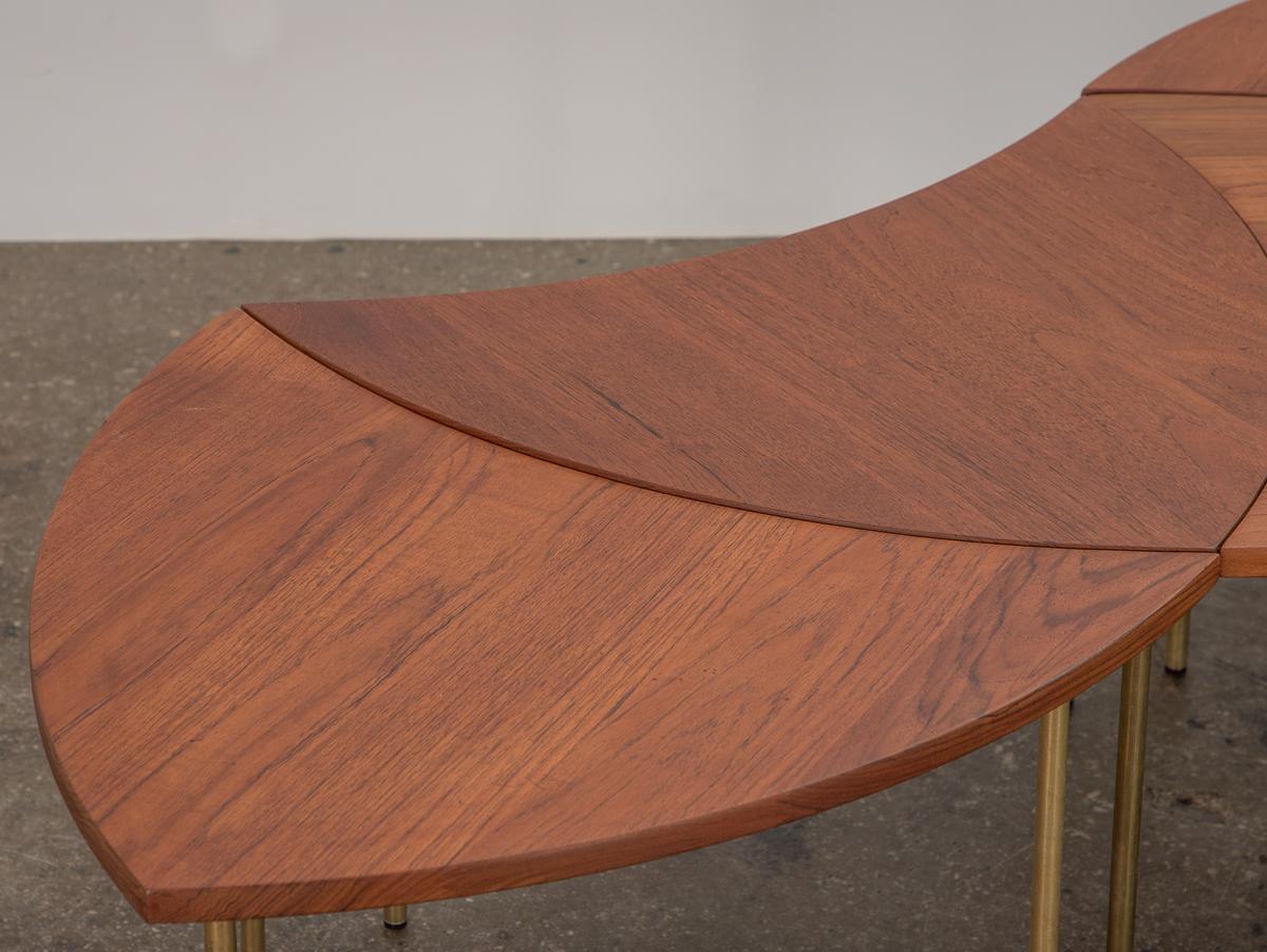 Peter Hvidt Teak Crescent Tables In Good Condition In Brooklyn, NY