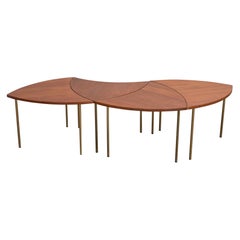 Peter Hvidt Teak Crescent Tables