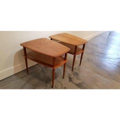 Peter Hvidt Teak End Tables, a Pair