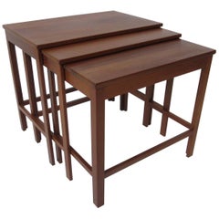 Peter Hvidt Teak Nesting Tables for France & Son