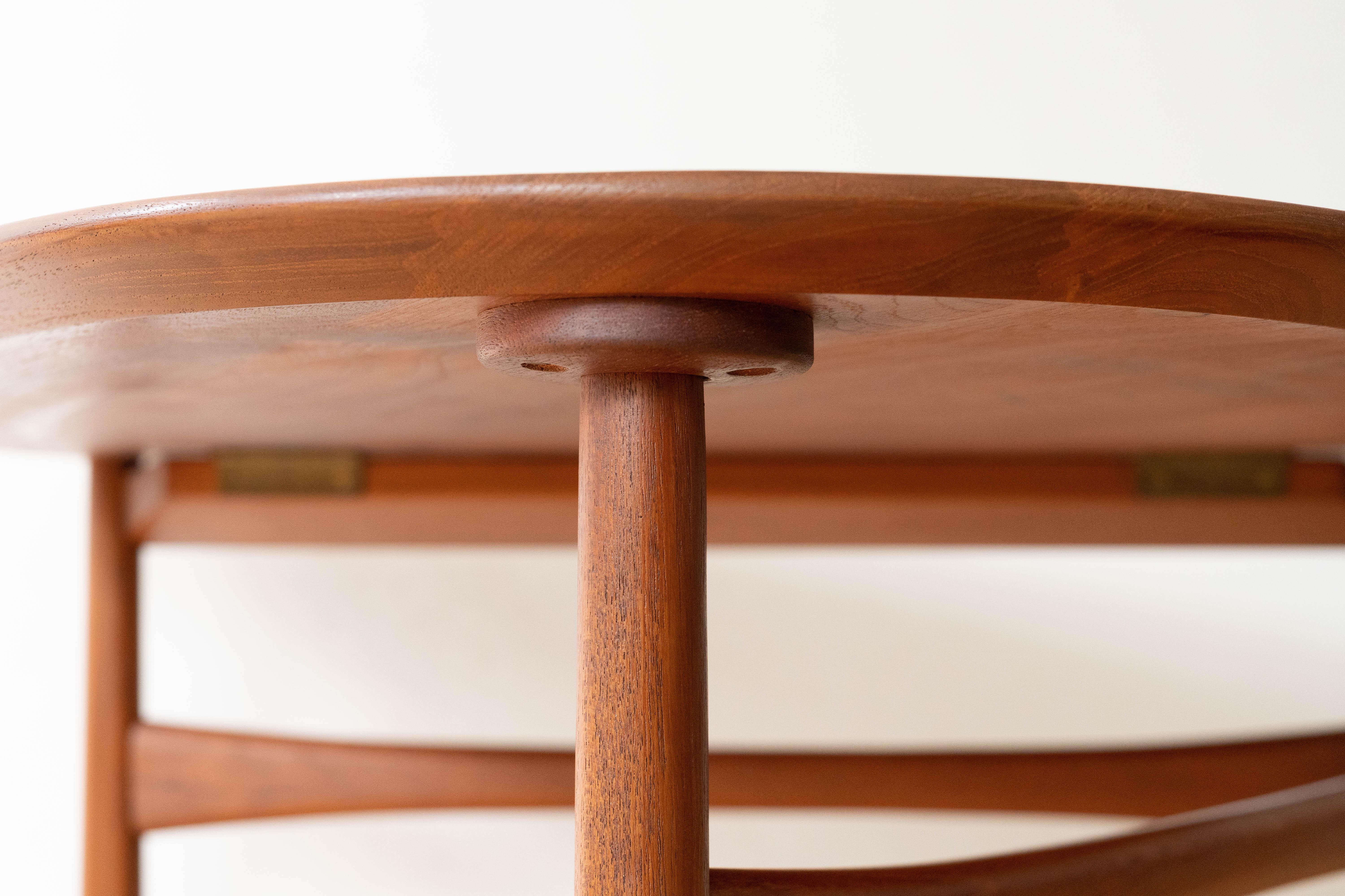 Peter Hvidt Triangular Teak Coffee Table For Sale 2