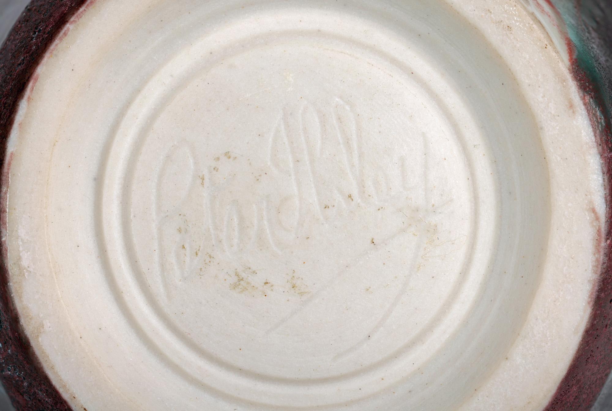 Vaso a bottiglia in porcellana Studio Pottery con smalto cristallino di Peters Ilsley in vendita 7