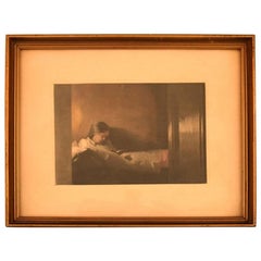 Peter Ilsted, “Lille Rekonvalescent”, Mezzotint in Color, circa 1900