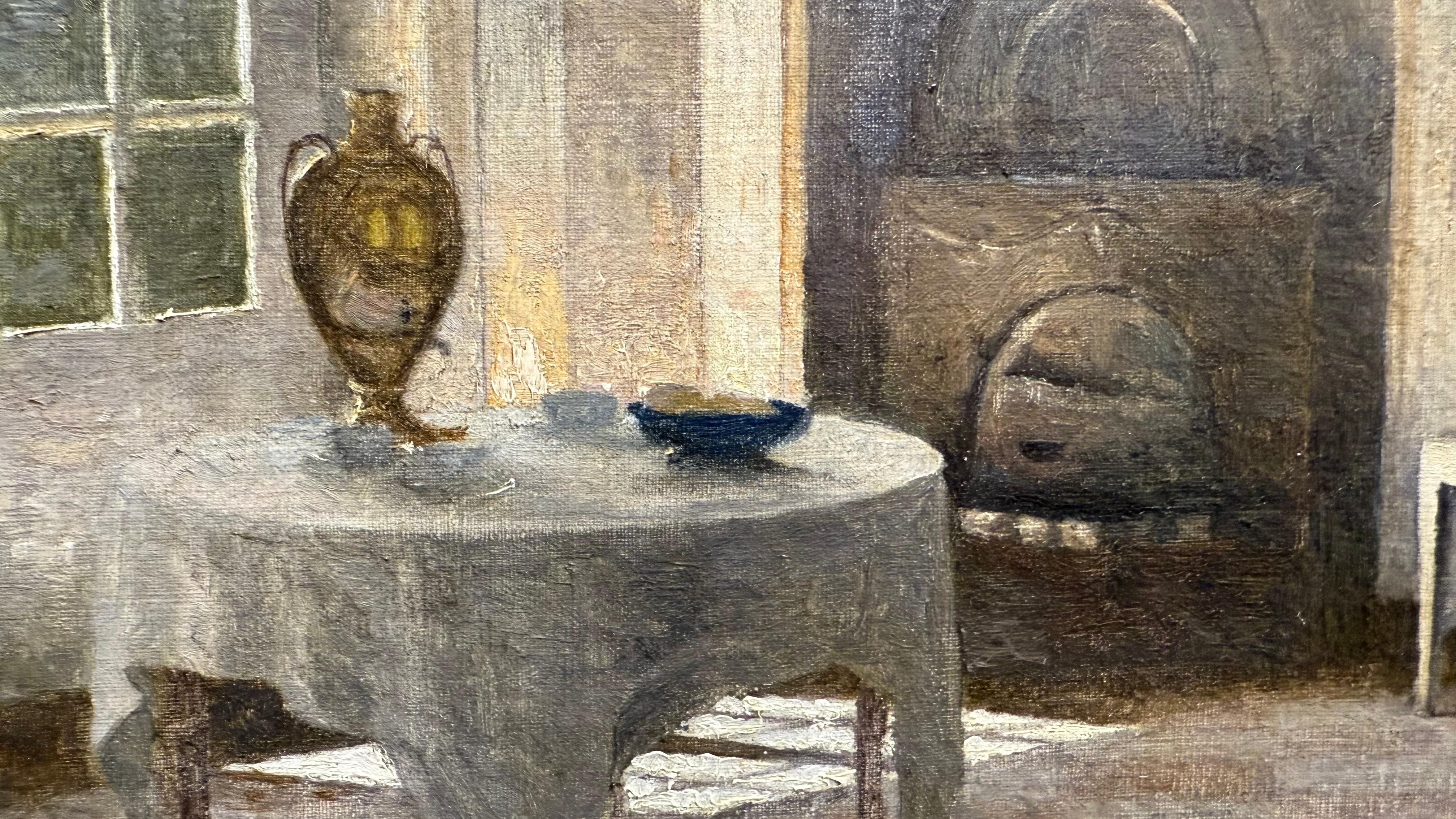 Interiør Fra Liselund (Intérieur de Liselund) - Gris Interior Painting par Peter Ilsted