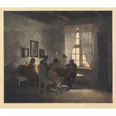 A Rainy Day, Mezzotint, von Peter Ilsted