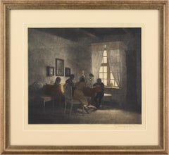 Peter Ilsted A Rainy Day, Mezzotint