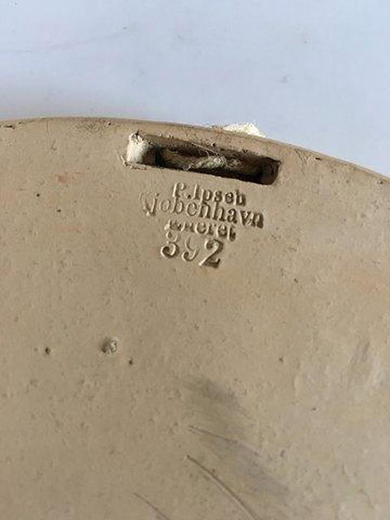 Peter Ipsen Thorvaldsen Plate with Night No 123 392 from 1880's In Good Condition In Copenhagen, DK