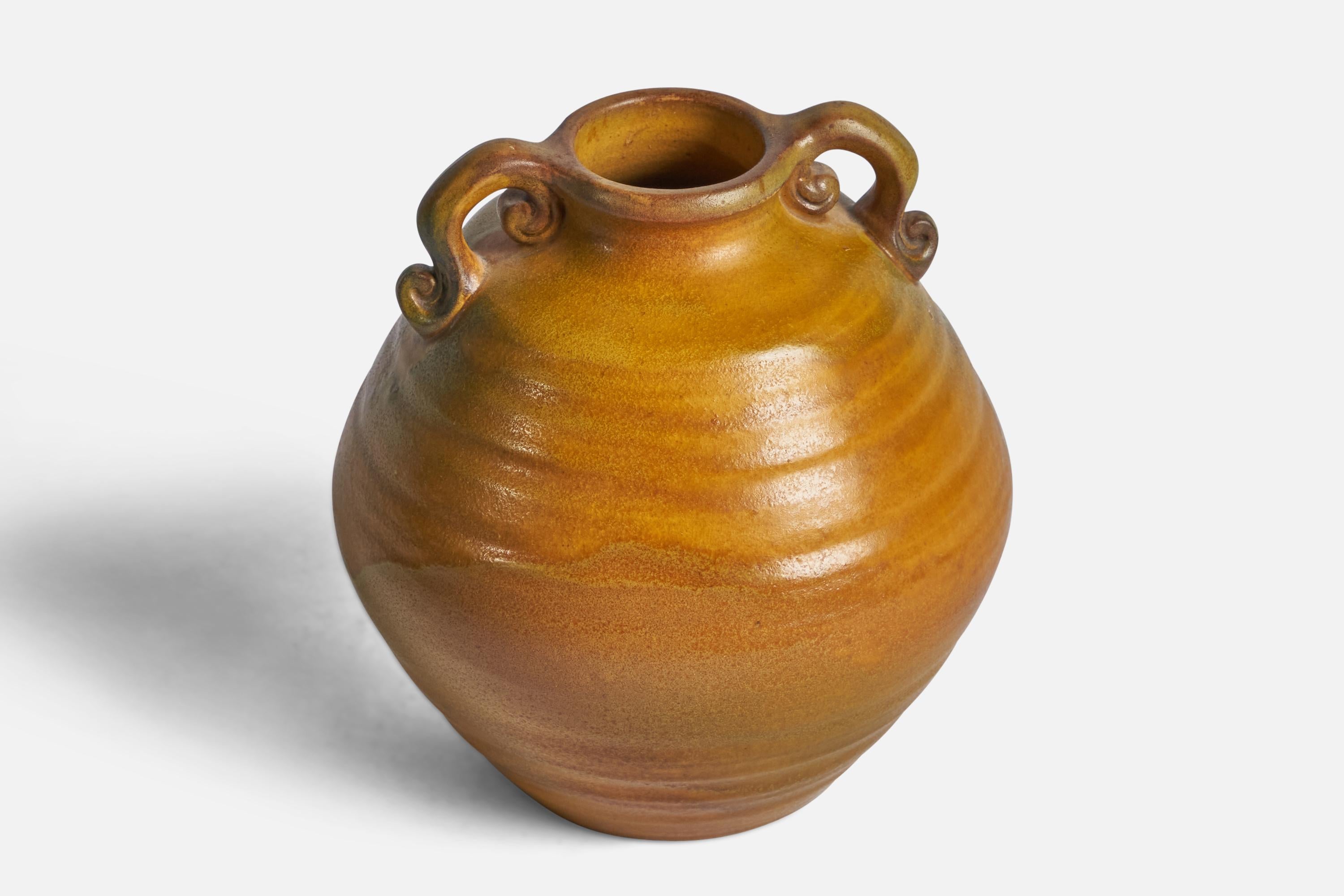 Scandinavian Modern Peter Ipsens Enke, Vase, Stoneware, Denmark, 1940s For Sale