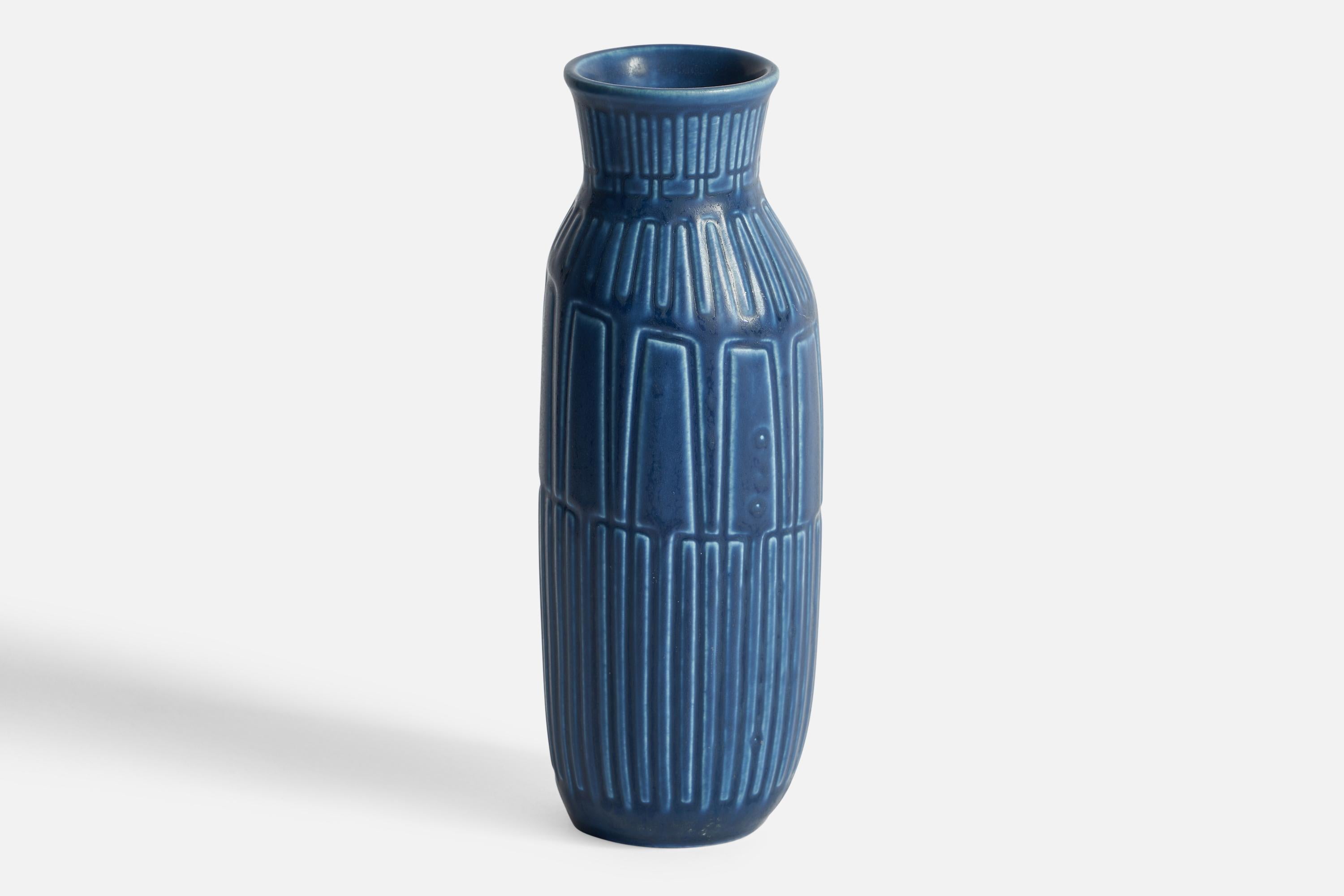 Scandinavian Modern Peter Ipsens Enke, Vase, Stoneware, Denmark, 1940s For Sale