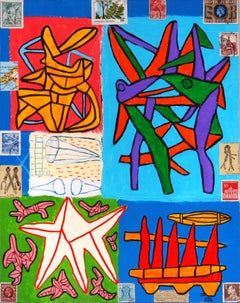 Pintura Expresionista Figurativa Abstracta, "Agenda Modernista" 2022