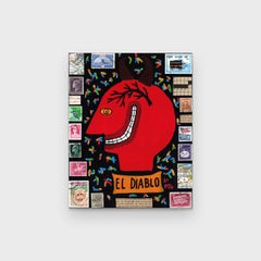 Modern Abstract Figurative Expressionistic Painting, "El Diablo" 2021