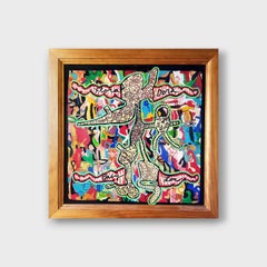 Modern Abstract Figurative Expressionistic Painting, "Flora Dora Babylon" 1999