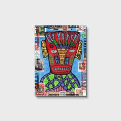Modern Abstract Figurative Expressionistic Painting, "Red Shaman" 2015