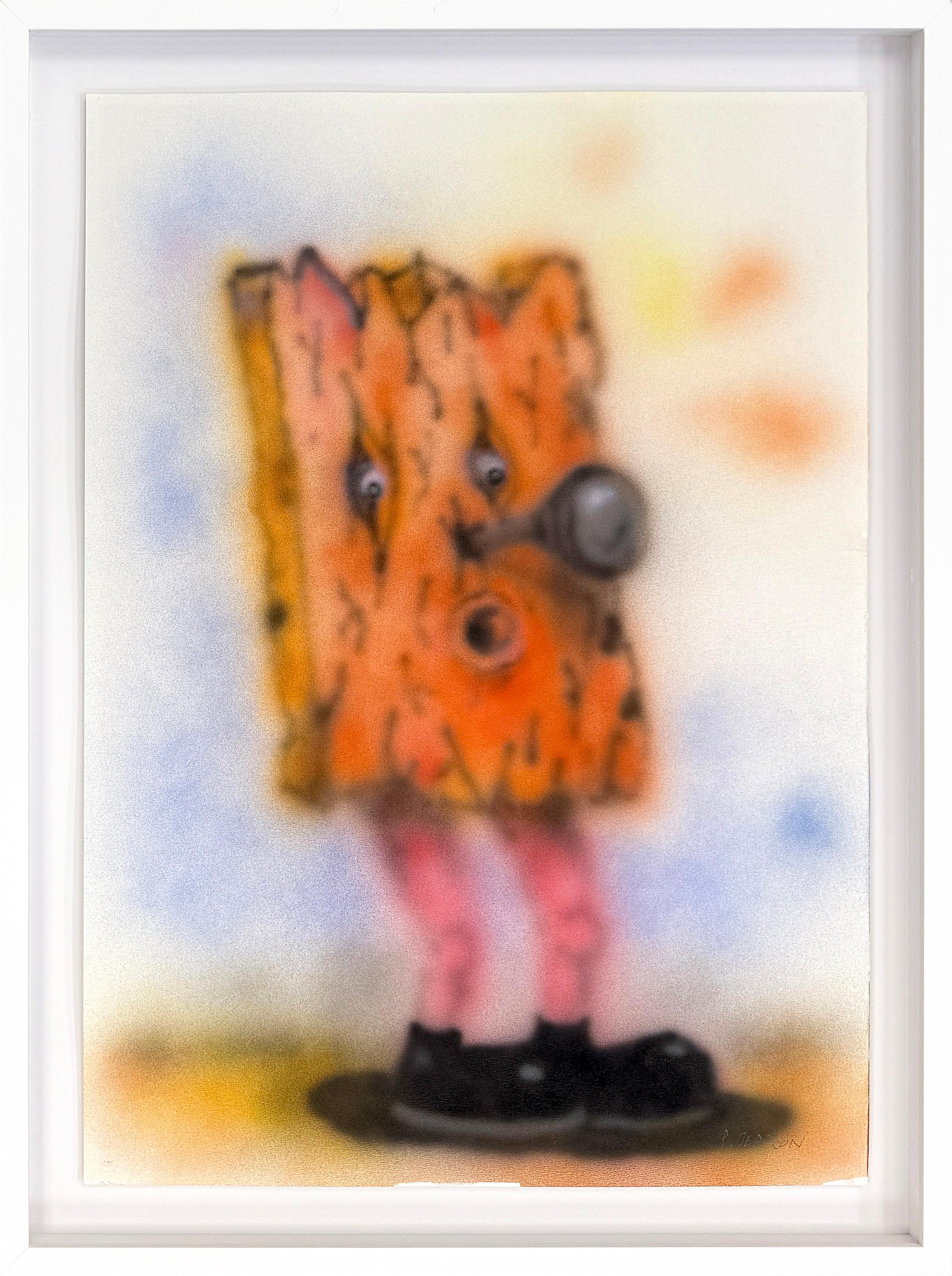 Peter Jeppson Figurative Painting - This Nose Was Way Too Big (original acrylic on paper)