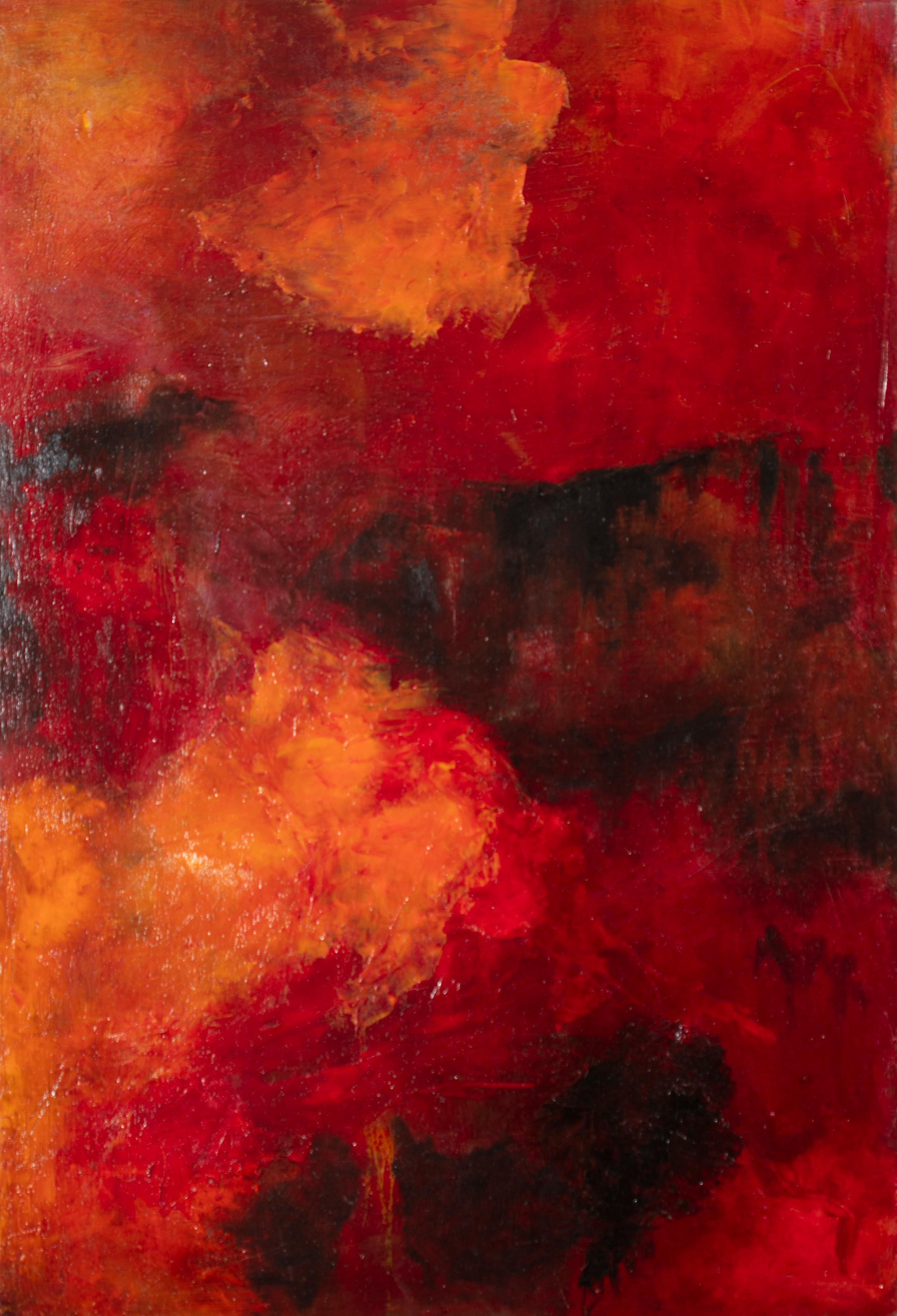 Il Primo Principio, dipinto ad olio astratto originale di Peters Jordan - Painting Astratto di Peter Jordan