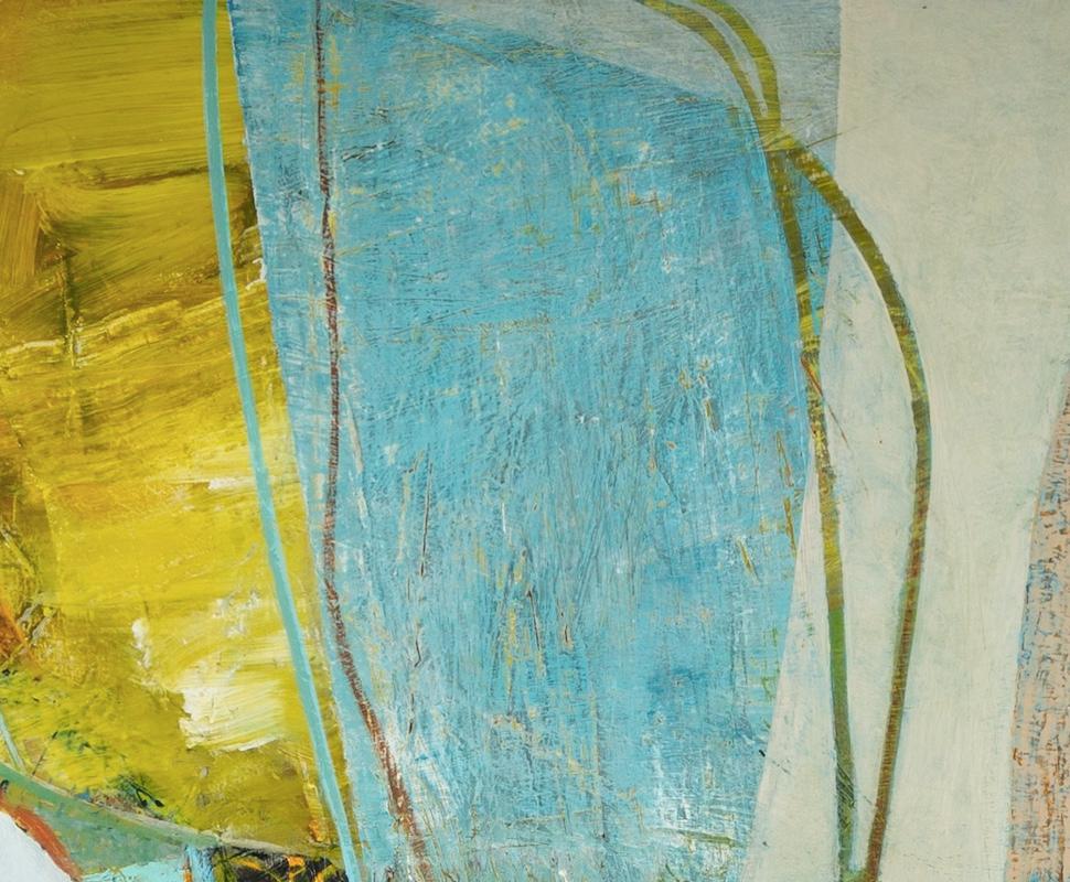 Flume, 2024 - Contemporary Abstract Acryl auf Leinwand Gemälde mit Blau + Grau im Angebot 2