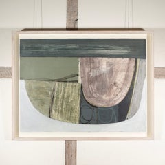 Landschaft, Abstraktes Gemälde in Acryl, 1993