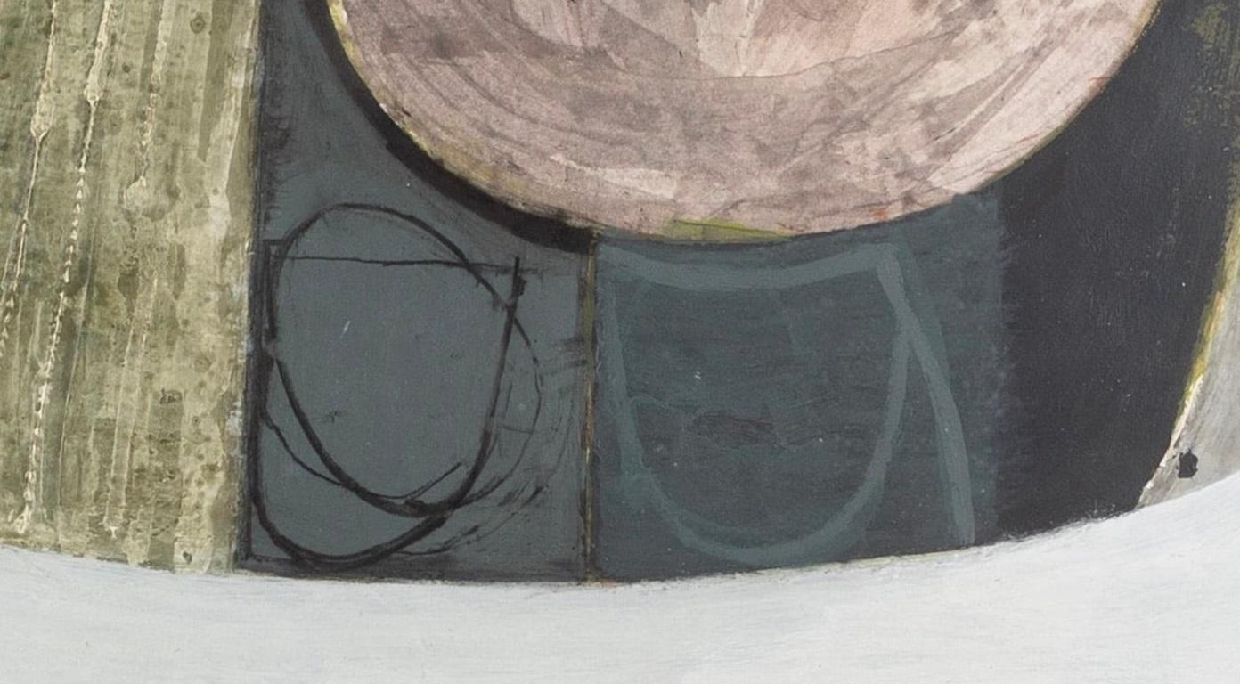 Paisaje, Pintura acrílica abstracta, 1993 - Abstract Painting Gris de Peter Joyce