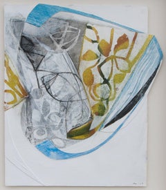 Peinture en techniques mixtes 'Cliff Top Flowers' de Peter Joyce , 2023