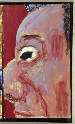 UNTITLED, 1981 DIPTYCH Neo Expressionist Figures Peter Julian Oil Painting