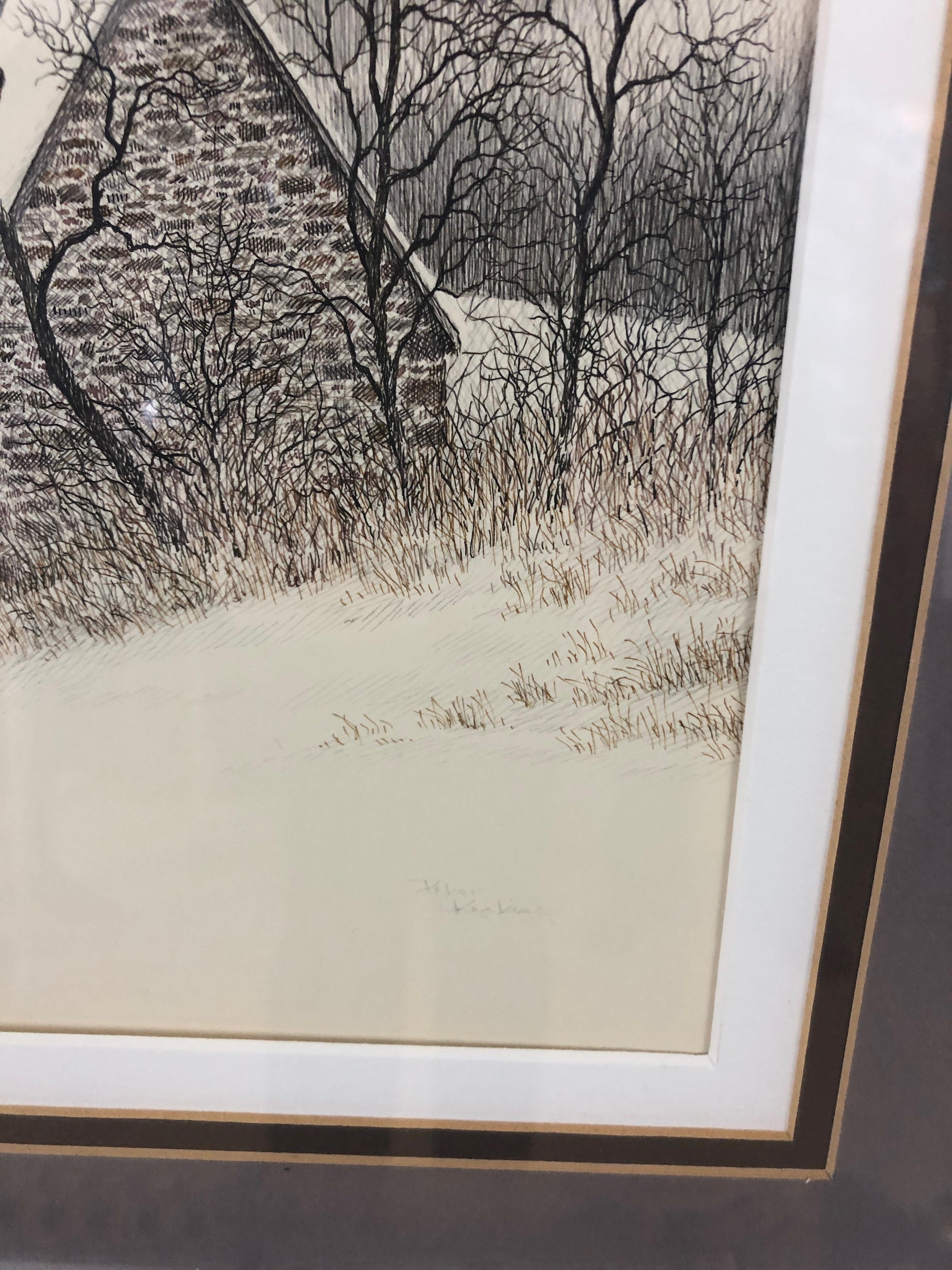 Peter Keating Wintry Original on Paper 2