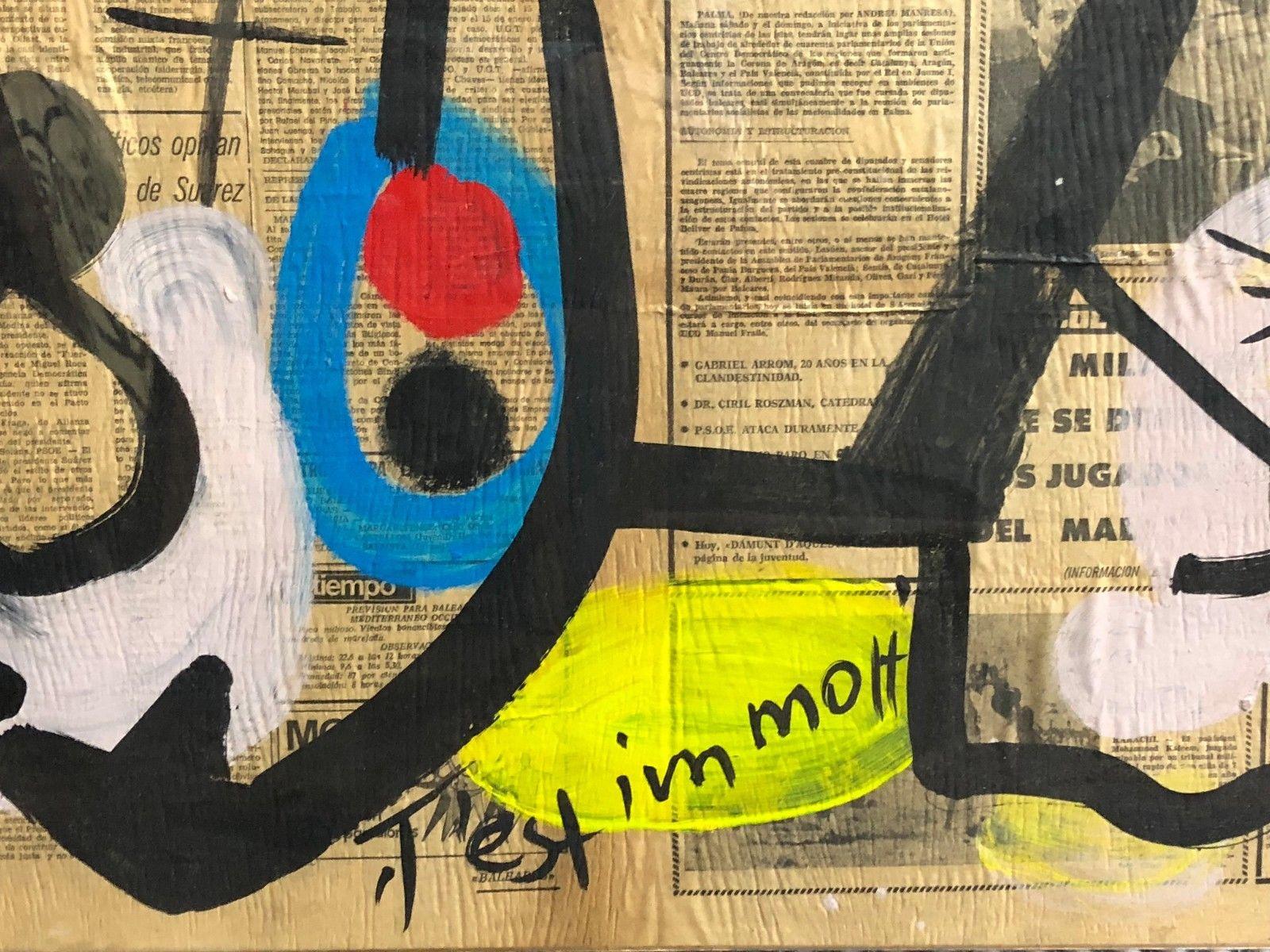 Espagnol Peinture à l'huile expressionniste abstraite de Peter Keil en vente