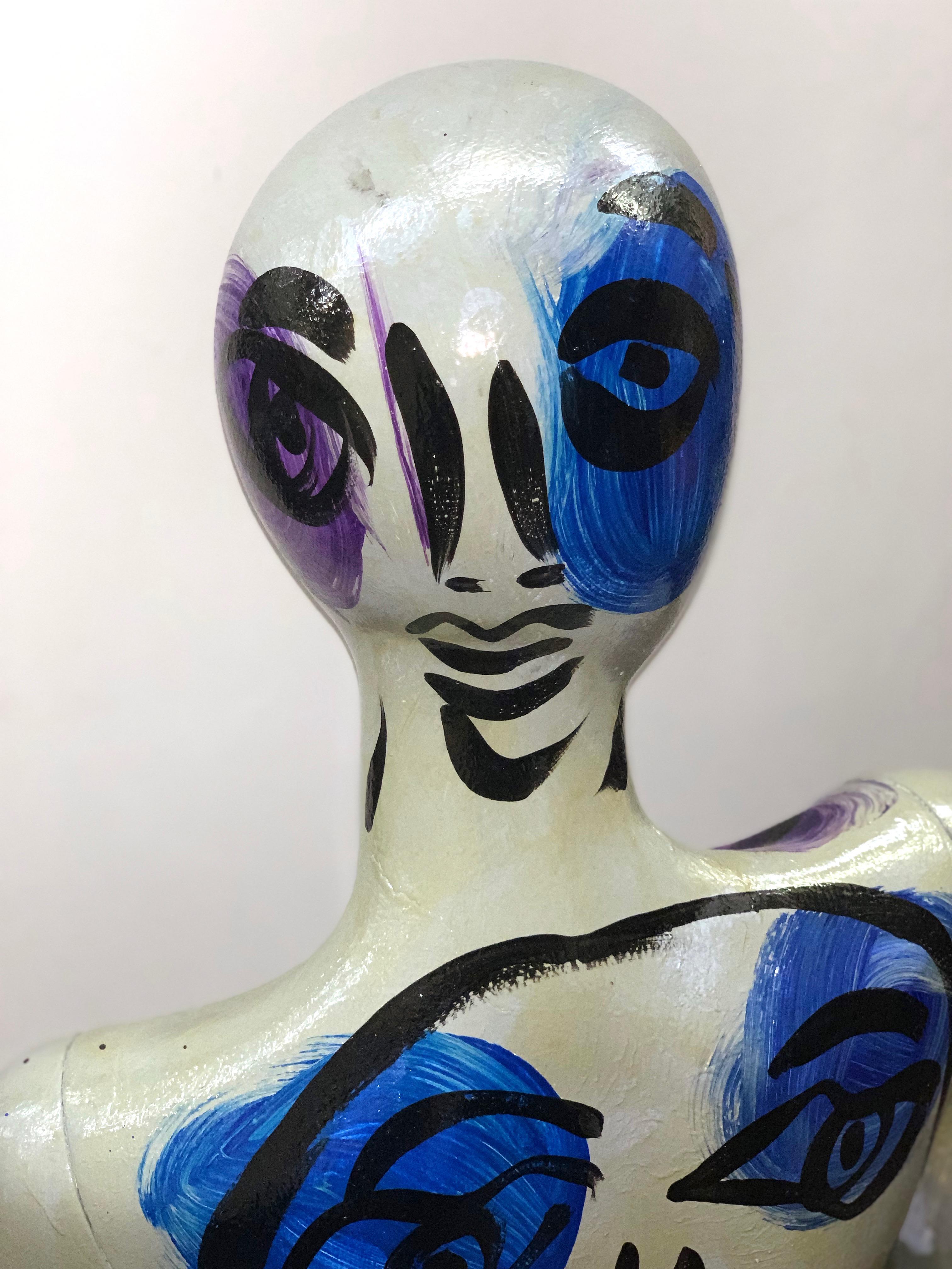 Peter Keil Abstract Expressionist Painted Mannequin For Sale 1