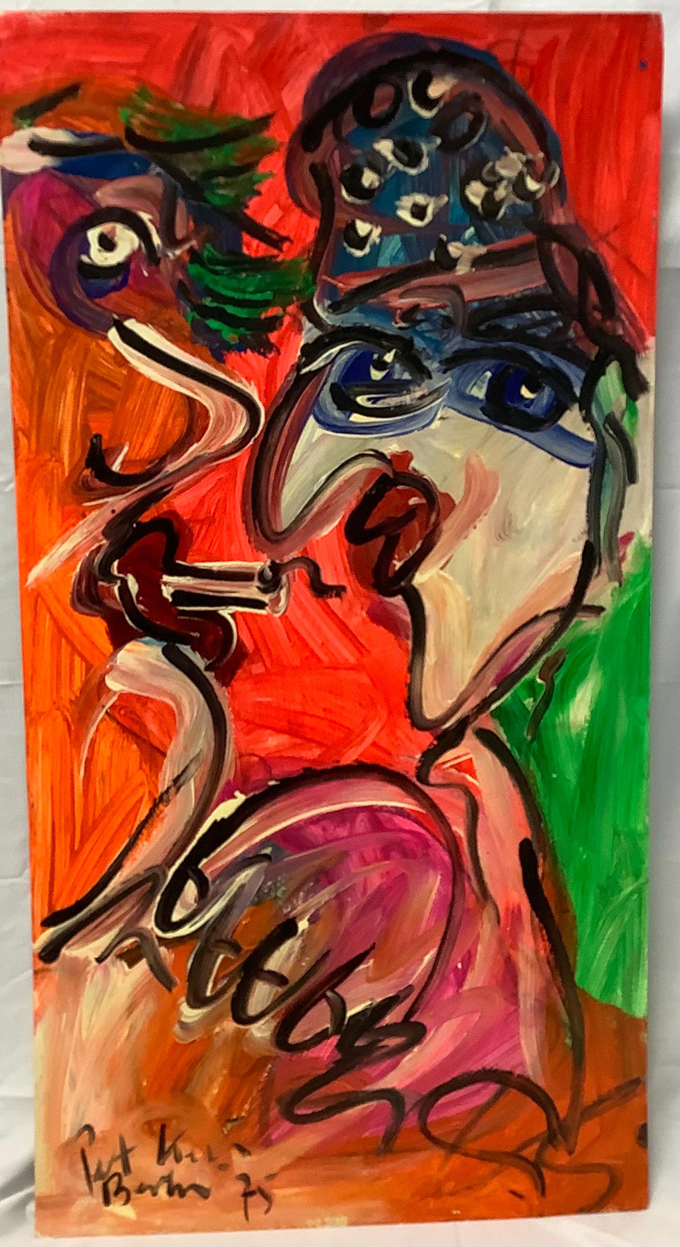 Peinture abstraite sur panneau de Peter Keil en vente 2