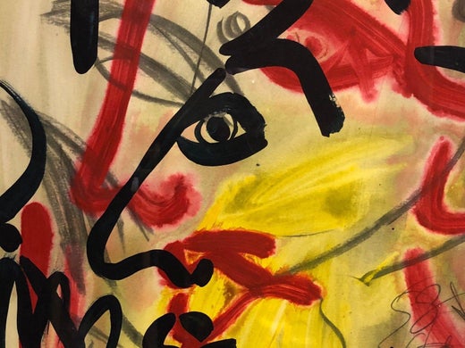 Peter Keil Dreaming Woman Abstract Expressionist Oil Painting