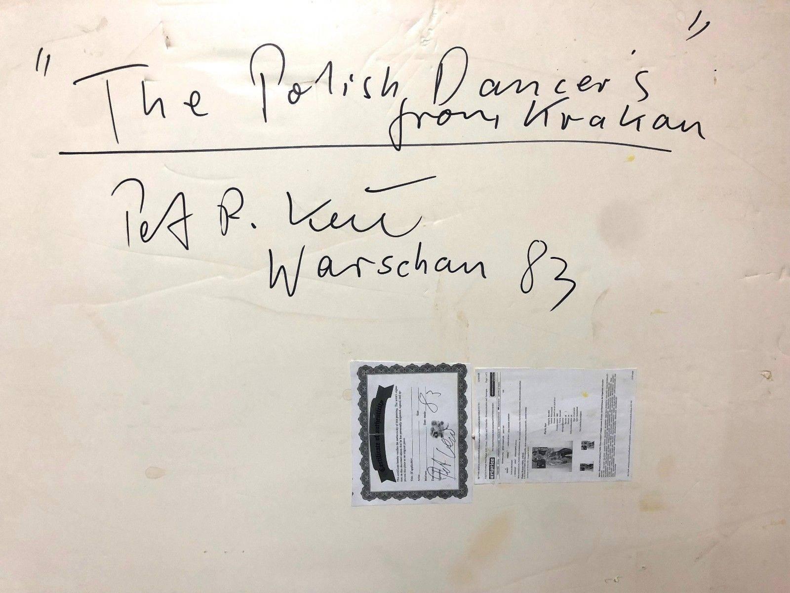 Peinture à l'huile expressionniste encadrée « The Polish Dancers from Krakau » (Les danseurs polonais de Krakau) de Peter Keil en vente 3