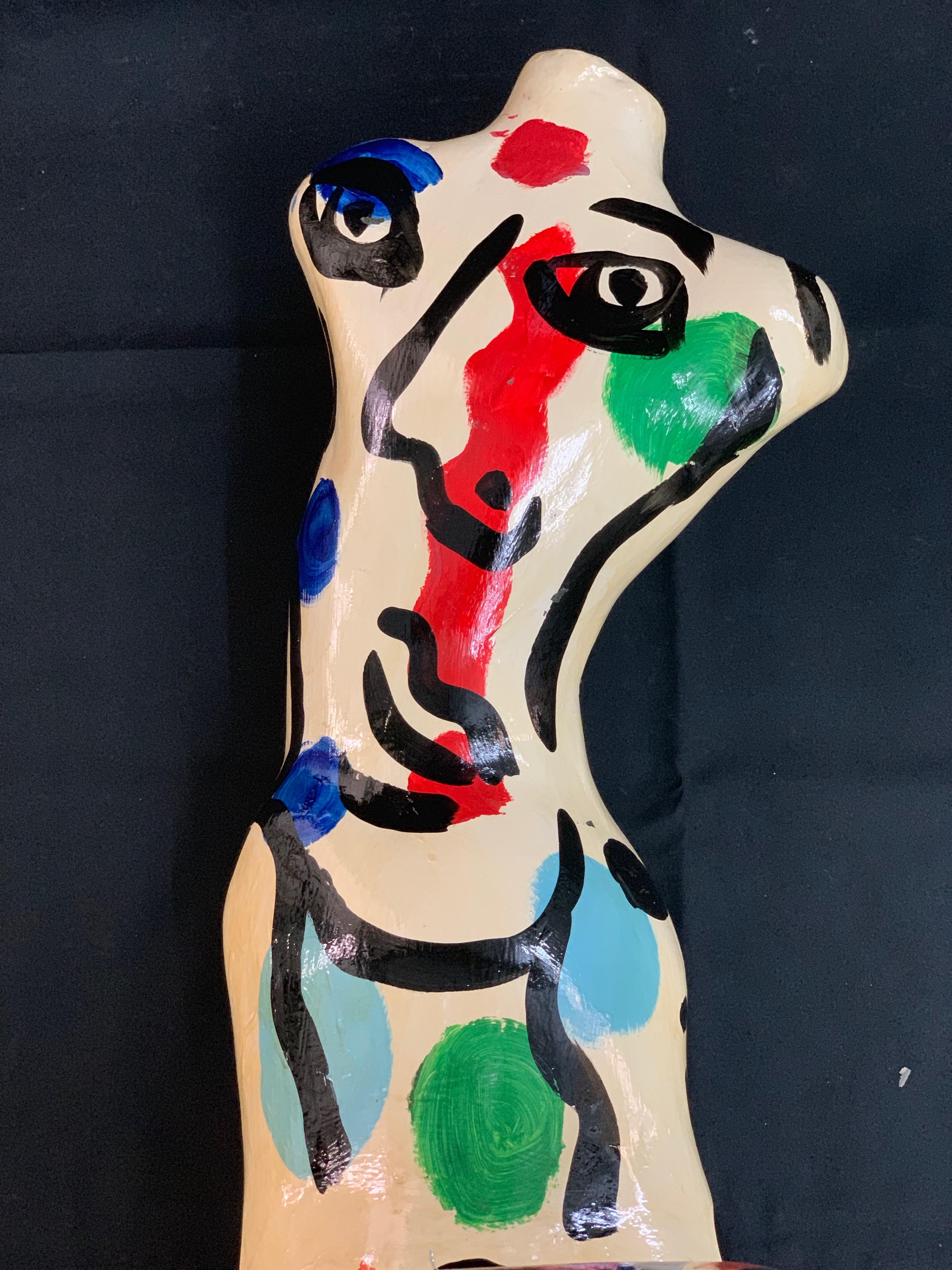 Peter Keil Expressionist Painted Fiberglass Sculpture 6