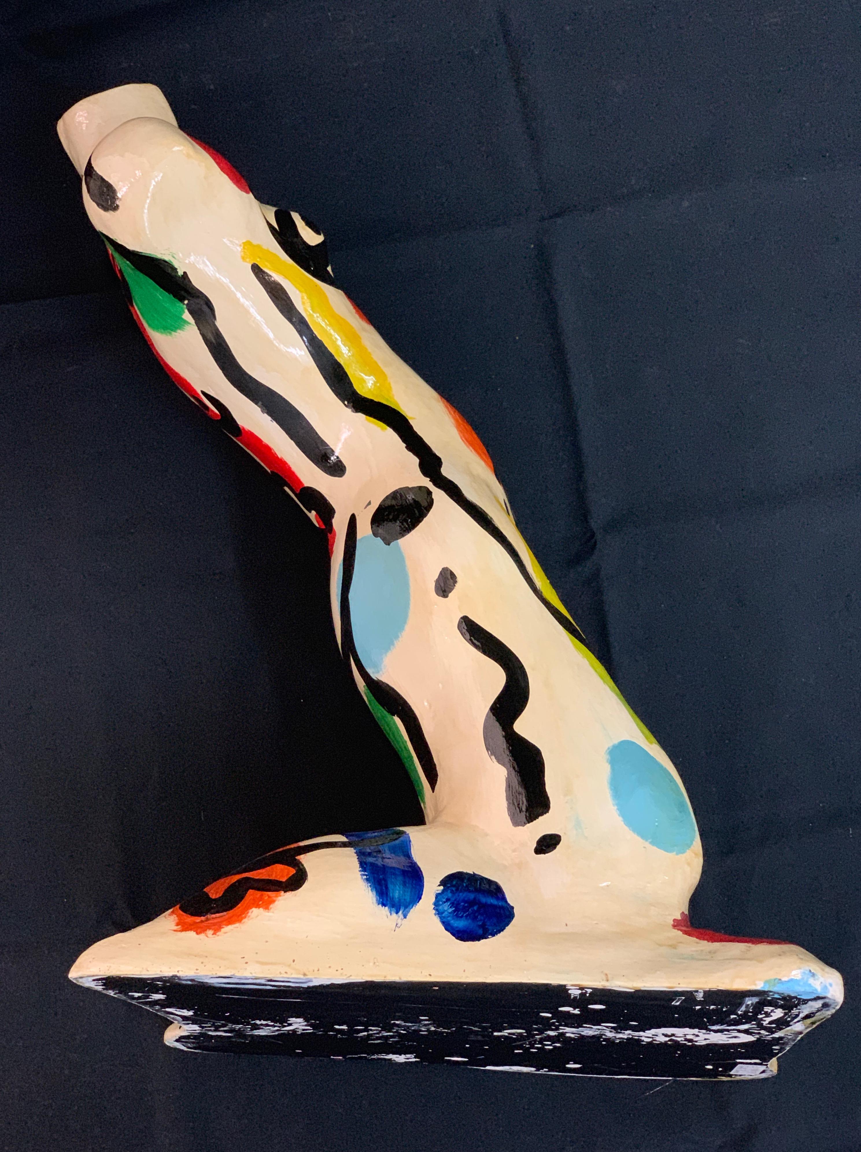 Peter Keil Expressionist Painted Fiberglass Sculpture For Sale 7