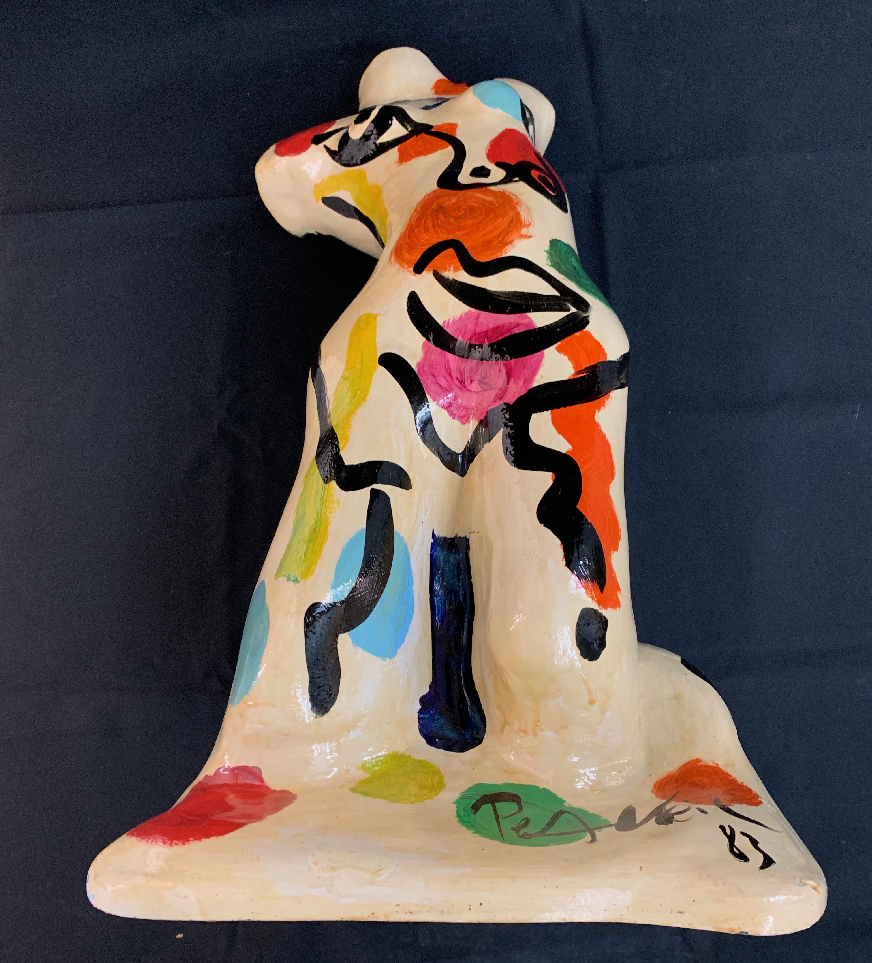 Peter Keil Expressionist Painted Fiberglass Sculpture For Sale 8