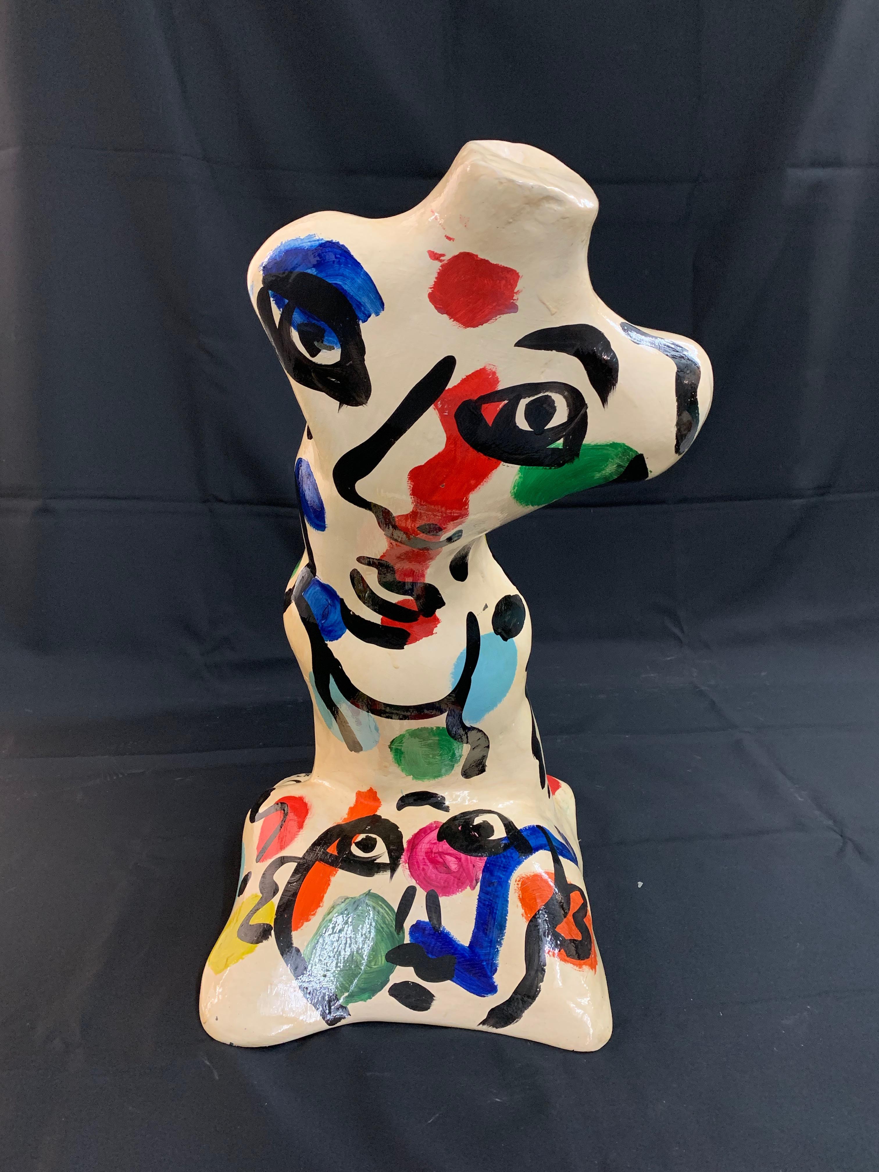 Peter Keil Expressionist Painted Fiberglass Sculpture 1