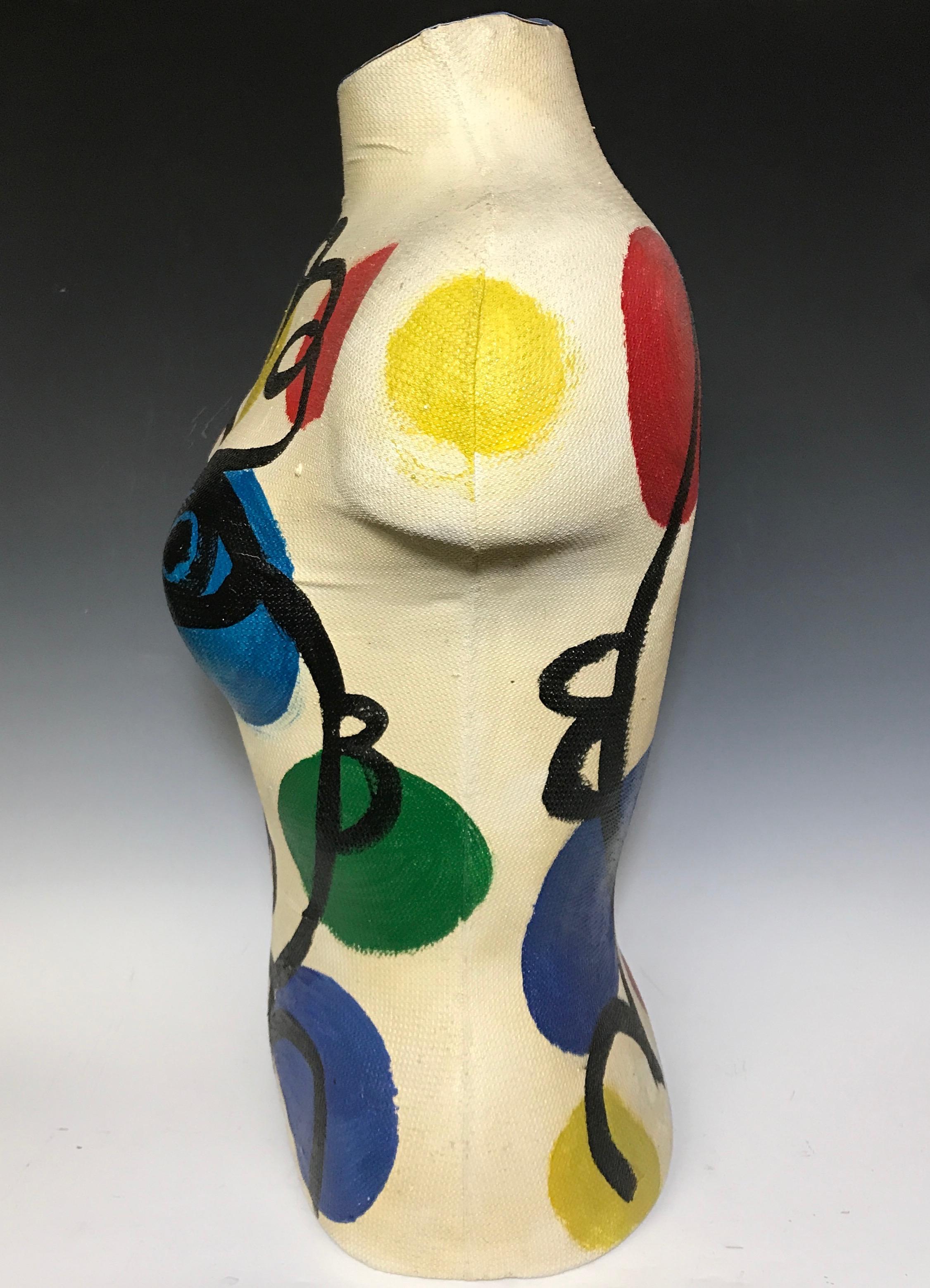 Late 20th Century Peter Keil Expressionist Painted Mannequin Torso