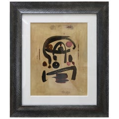 Peter Keil Oil on Board Custom Framed Painting Signed, 1960s