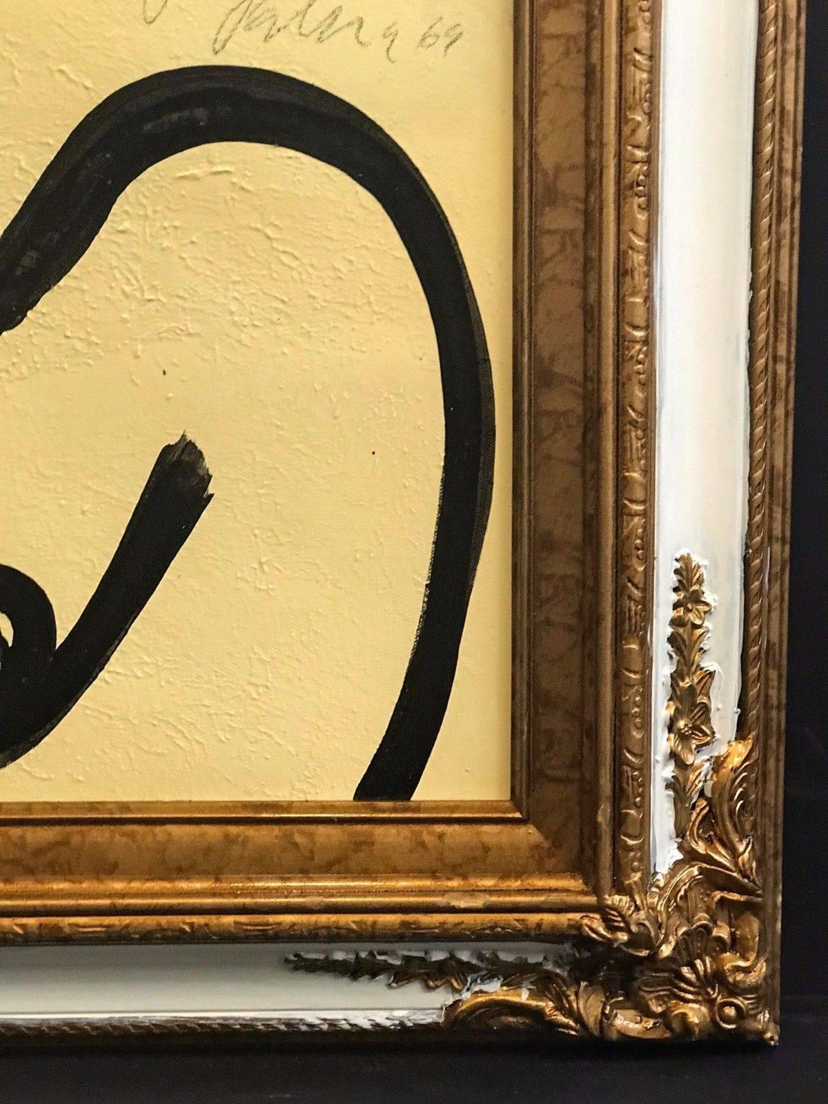 Peter Keil Öl auf Leinwand Gemälde 'Abstraktes Gesicht' (Mitte des 20. Jahrhunderts) im Angebot