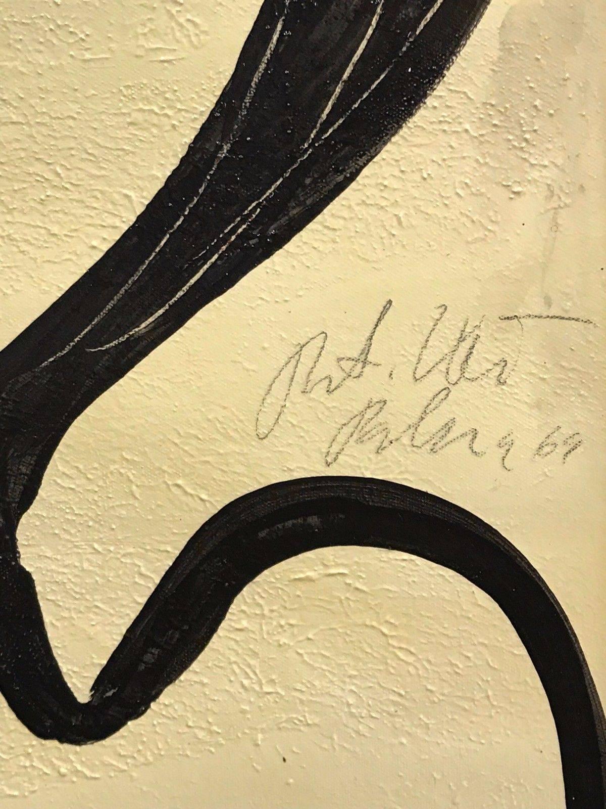 Peter Keil Öl auf Leinwand Gemälde 'Abstraktes Gesicht' im Angebot 1