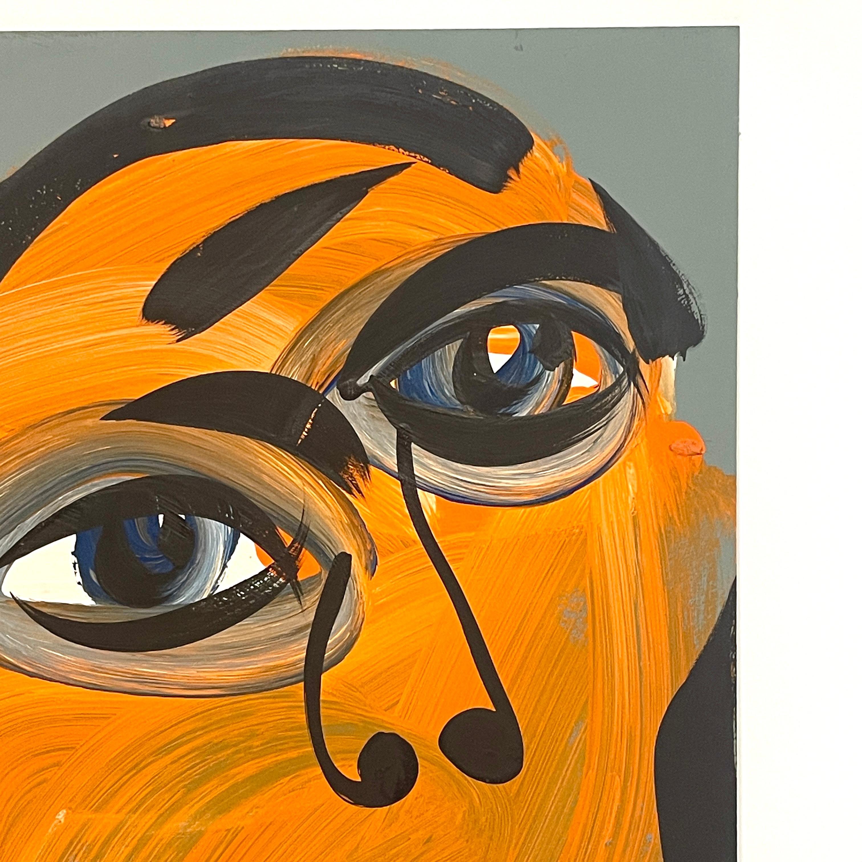 Peinture de portrait colorée sur panneau de Peter Keil en vente 1
